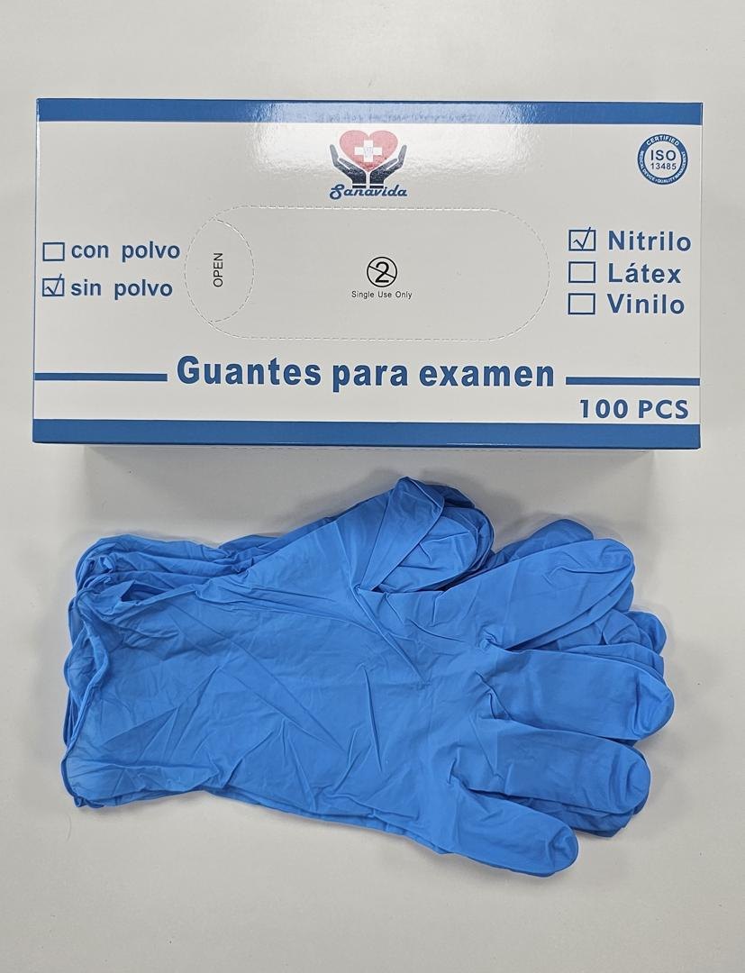 Guantes de nitrilo azules