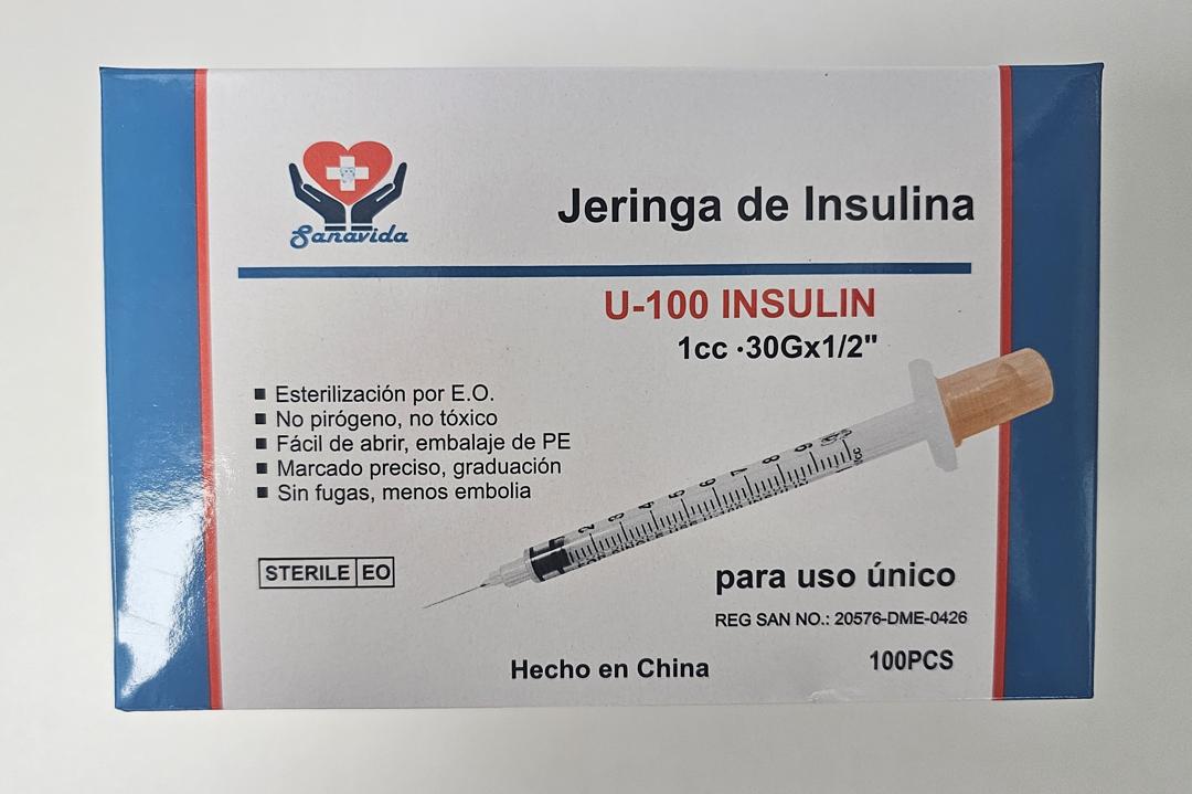 Jeringa de insulina 1 ml